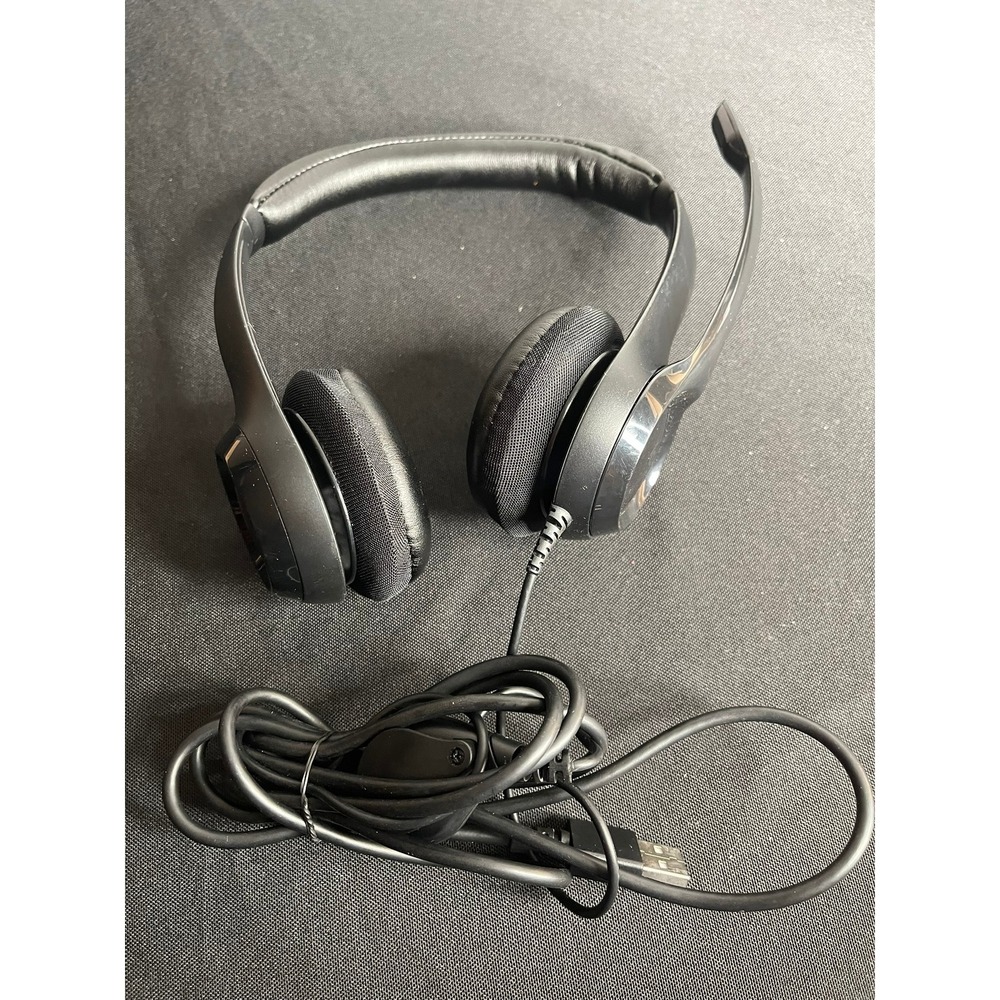Logitech H390 Wired USB Computer Headset Noise Canceling Mic Black 2450MEH0EJJ8